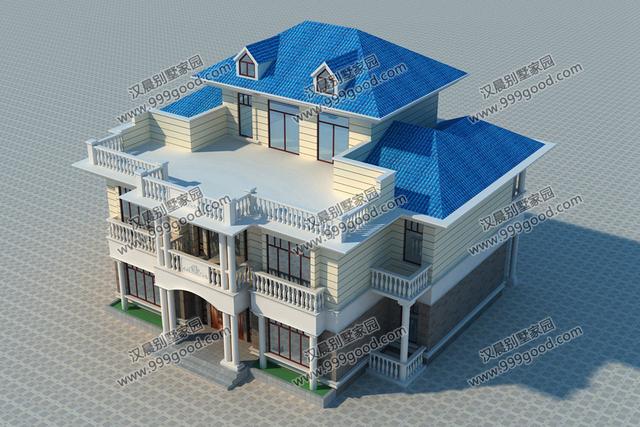 分享一棟雙拼別墅設(shè)計(jì)圖，村里的地標(biāo)建筑。