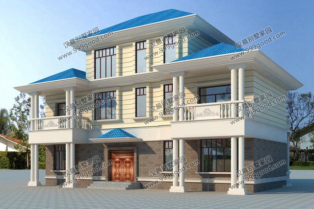 分享一棟雙拼別墅設(shè)計(jì)圖，村里的地標(biāo)建筑。