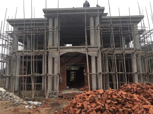 分享一棟雙拼別墅設(shè)計(jì)圖，村里的地標(biāo)建筑。