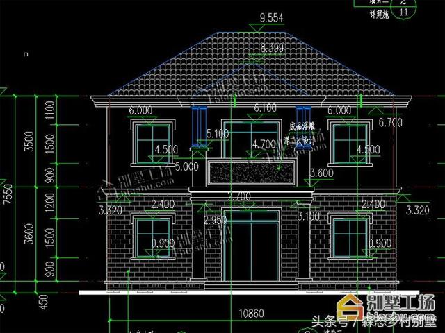 二層別墅設計圖，136平宅基地帶車庫大露臺，造價只要20W.