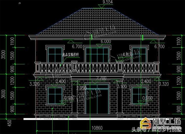 二層別墅設計圖，136平宅基地帶車庫大露臺，造價只要20W.