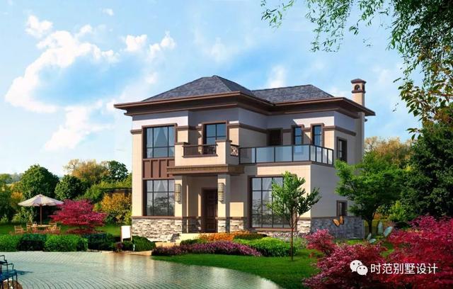 小戶(hù)型二層歐式別墅設(shè)計(jì)圖，10x11米帶堂屋6室2廳，還有實(shí)景哦！