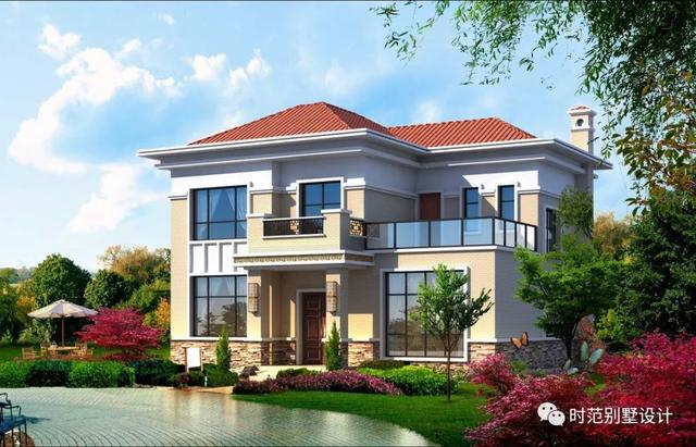 小戶(hù)型二層歐式別墅設(shè)計(jì)圖，10x11米帶堂屋6室2廳，還有實(shí)景哦！