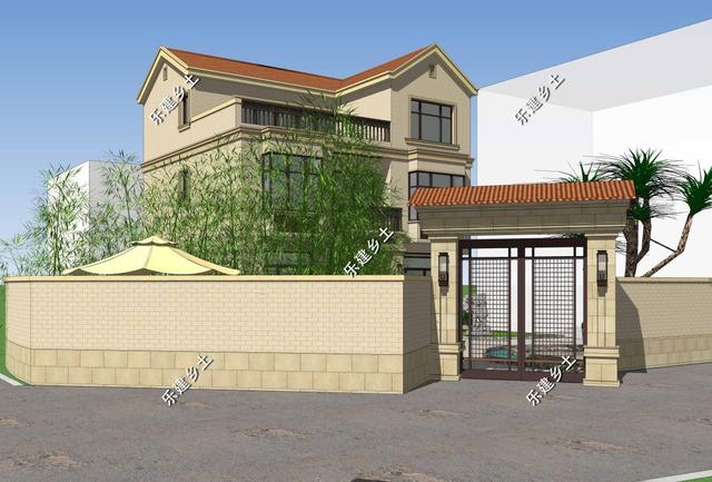 江西九江歐式別墅設(shè)計圖，不規(guī)則地形，也能建造的這么完美！