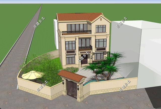 江西九江歐式別墅設(shè)計圖，不規(guī)則地形，也能建造的這么完美！