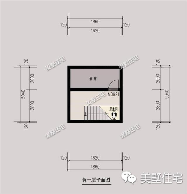 小宅基地中式合院設(shè)計圖，10x21小別墅，4室1廳帶車庫。