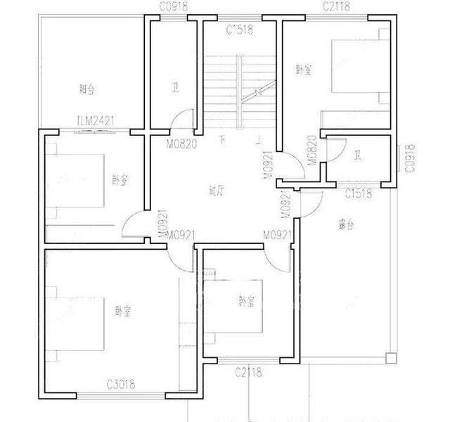 開(kāi)間12米的三層別墅設(shè)計(jì)圖，帶堂屋、露臺(tái)和多臥室，歡迎建造。