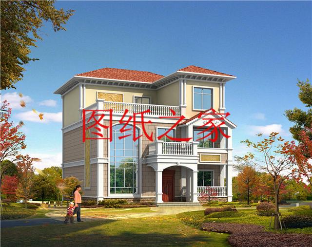 大眾喜愛的三層別墅設(shè)計(jì)圖，120平米，喜歡就帶回家建造吧！