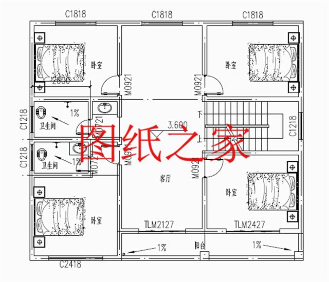 大眾喜愛的三層別墅設(shè)計(jì)圖，120平米，喜歡就帶回家建造吧！