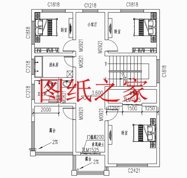 大眾喜愛的三層別墅設(shè)計(jì)圖，120平米，喜歡就帶回家建造吧！