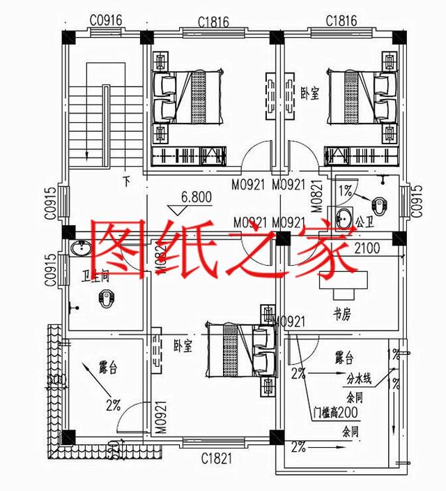 大眾喜愛的三層別墅設(shè)計(jì)圖，120平米，喜歡就帶回家建造吧！