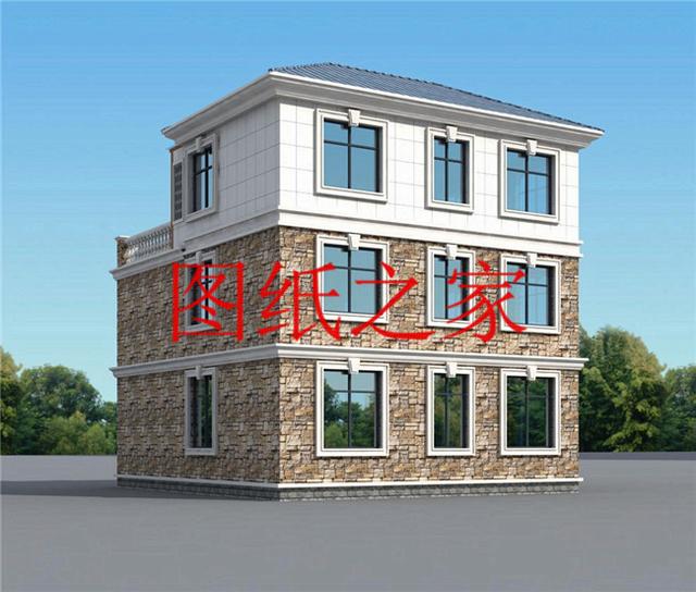 大眾喜愛的三層別墅設(shè)計(jì)圖，120平米，喜歡就帶回家建造吧！