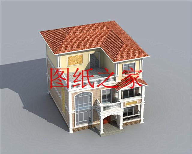 大眾喜愛的三層別墅設(shè)計(jì)圖，120平米，喜歡就帶回家建造吧！