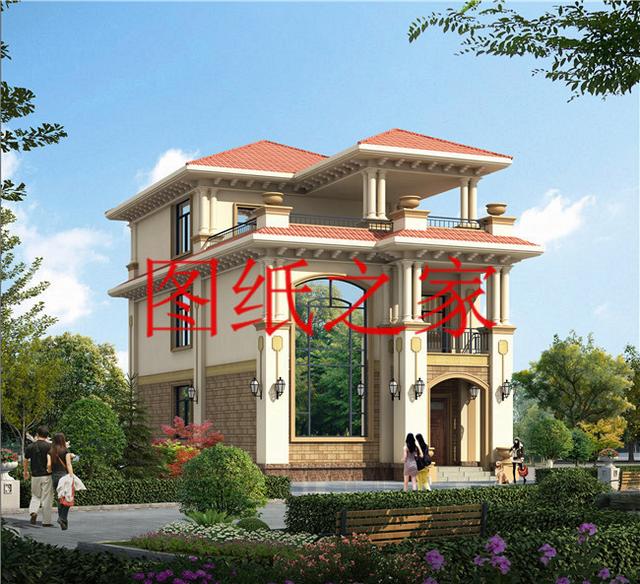 大眾喜愛的三層別墅設(shè)計(jì)圖，120平米，喜歡就帶回家建造吧！