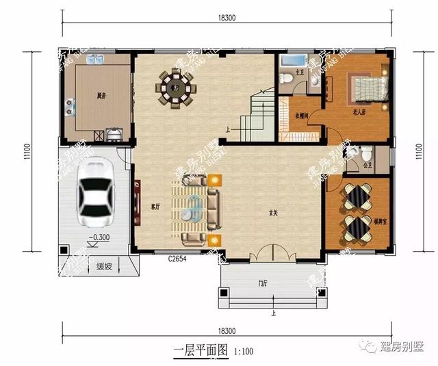 兩棟很氣派的四層別墅設(shè)計(jì)圖，讓其他建筑黯然失色。