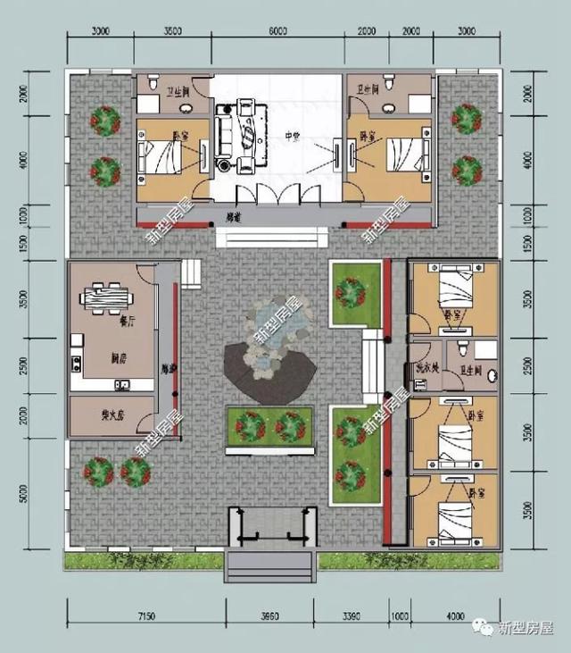推薦三合院設計圖，適合做養(yǎng)老房，挑一套趕快建造吧！