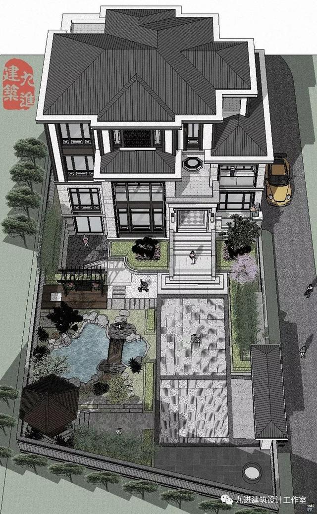 新式別墅設(shè)計(jì)圖，遠(yuǎn)觀能融合于環(huán)境，近看細(xì)膩有品味！