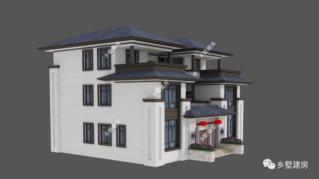 三層中式別墅設(shè)計圖，新式四合院設(shè)計，我們自己的風格！