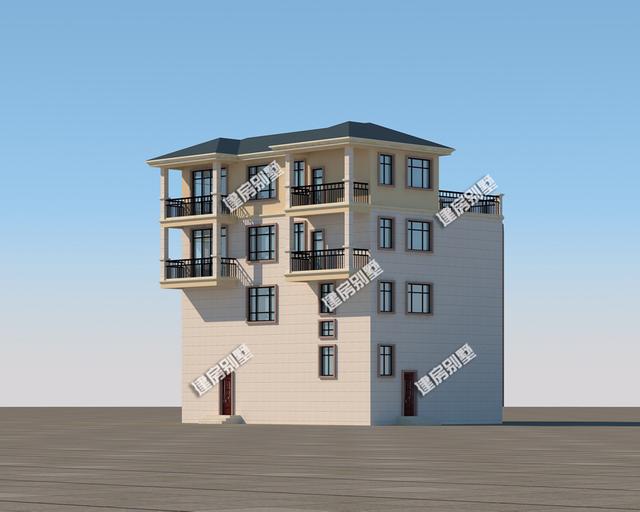 最亮眼的四層別墅設計圖，17.5X12.3米，超大堂屋設計，帶車庫加大露臺