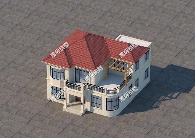 簡單大方12x12.7米二層別墅設計圖，二層就很實用