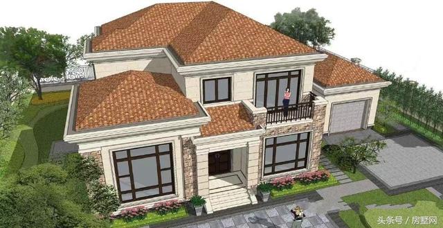 19.2×12.2米簡(jiǎn)歐風(fēng)格別墅設(shè)計(jì)圖，低調(diào)大氣，保證你看了會(huì)有回家建房的欲望