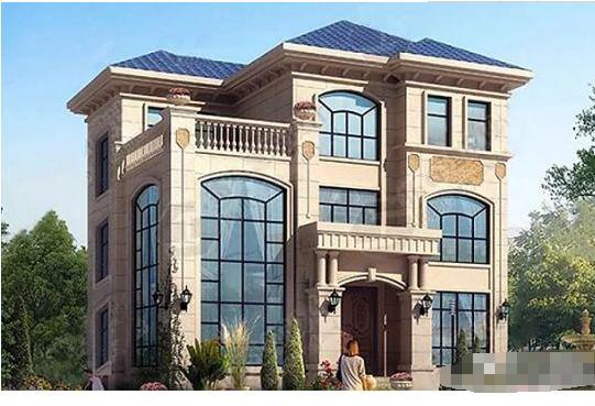 推薦兩款歐式三層結構的小別墅設計圖，建筑外觀造型非常氣派