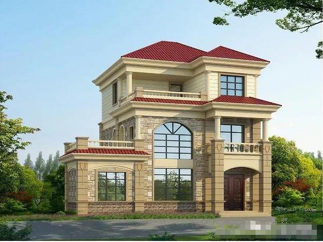 推薦兩款歐式三層結構的小別墅設計圖，建筑外觀造型非常氣派