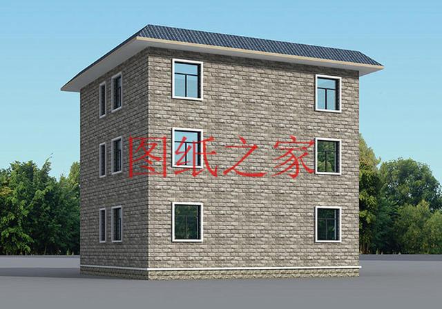 占地面積150平農村三層別墅設計圖，外觀新穎別致，居住舒適