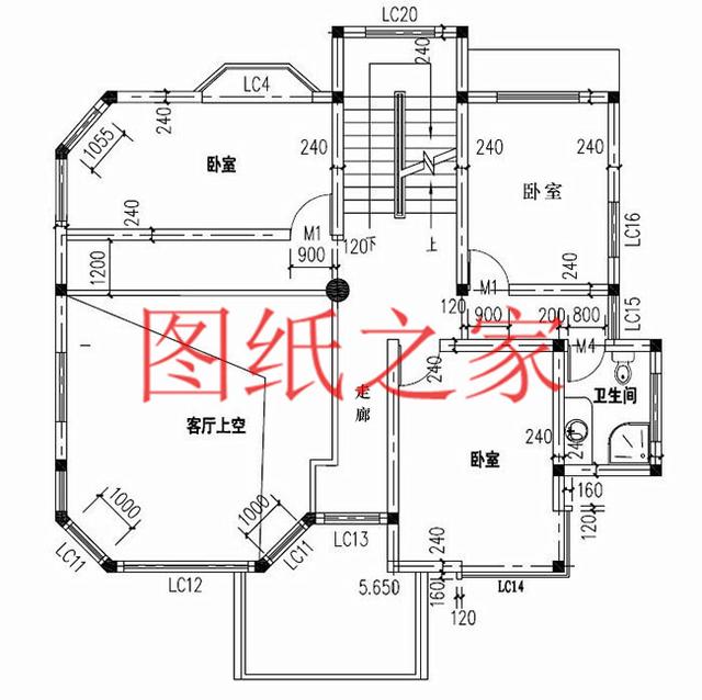 占地面積150平農村三層別墅設計圖，外觀新穎別致，居住舒適