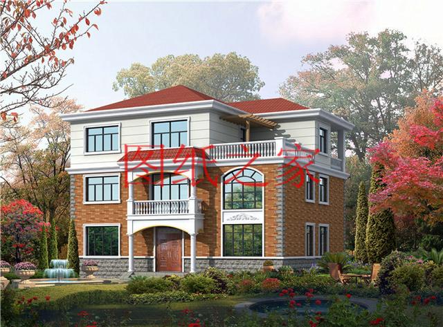 占地面積150平農村三層別墅設計圖，外觀新穎別致，居住舒適