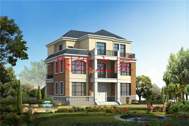 占地面積150平農村三層別墅設計圖，外觀新穎別致，居住舒適