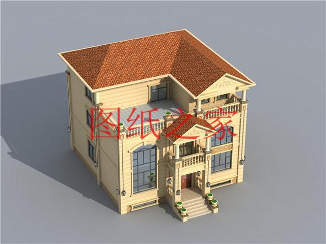 占地面積150平農村三層別墅設計圖，外觀新穎別致，居住舒適