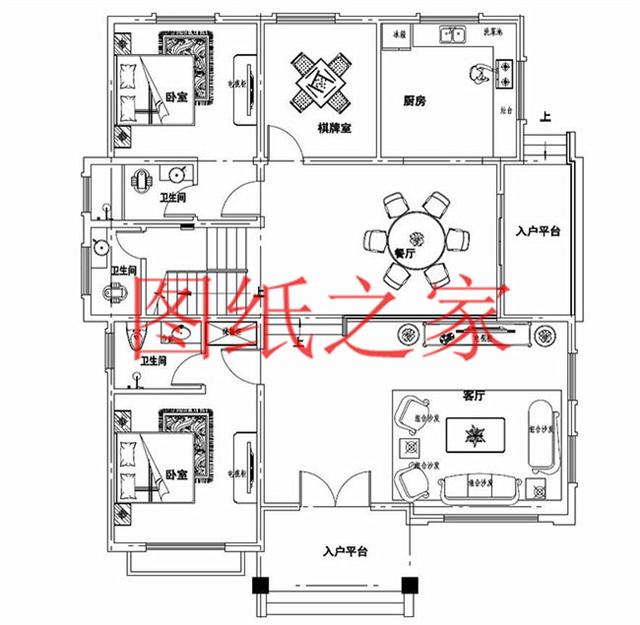 占地面積150平農村三層別墅設計圖，外觀新穎別致，居住舒適