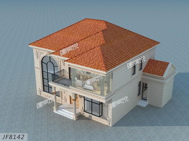 二層別墅設(shè)計(jì)圖，框架結(jié)構(gòu)，33萬(wàn)就能建，簡(jiǎn)約大氣