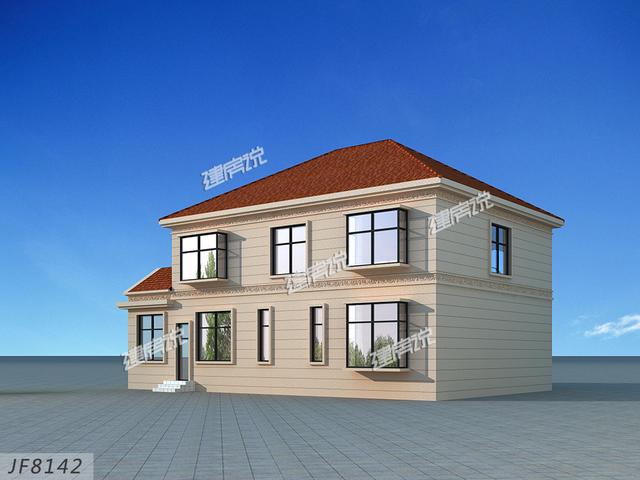 二層別墅設(shè)計(jì)圖，框架結(jié)構(gòu)，33萬(wàn)就能建，簡(jiǎn)約大氣