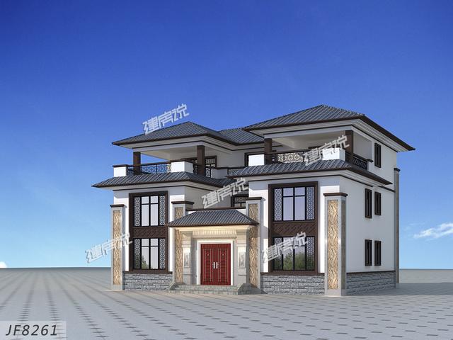 新中式別墅設(shè)計(jì)圖，富貴大氣，注重東方文化傳統(tǒng)，能帶來(lái)高品味的家居格調(diào)