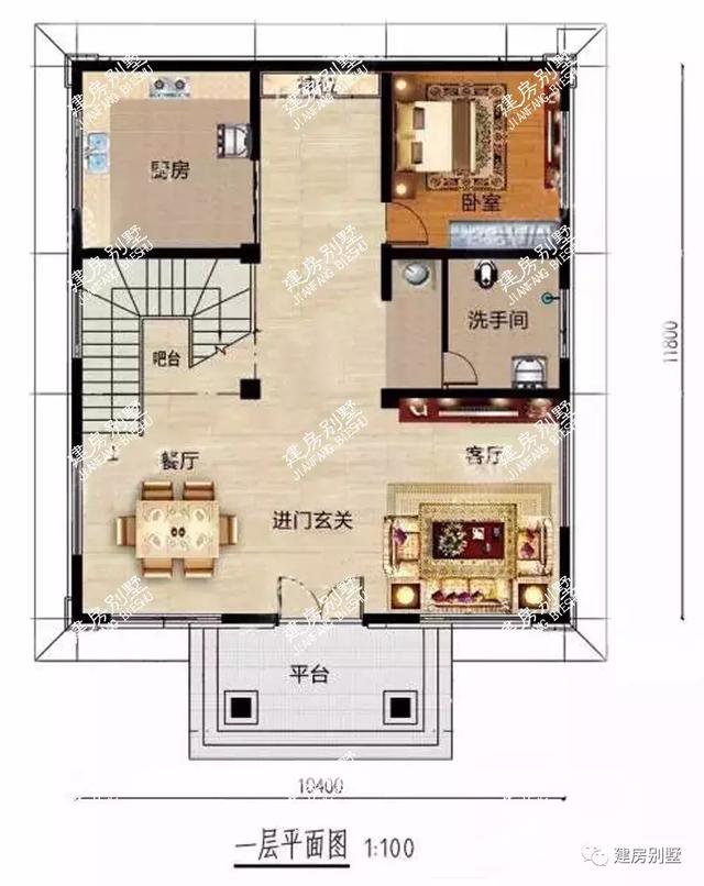 帶露臺的四層農(nóng)村自建房設(shè)計(jì)圖，居住生活起來肯定既方便又舒適