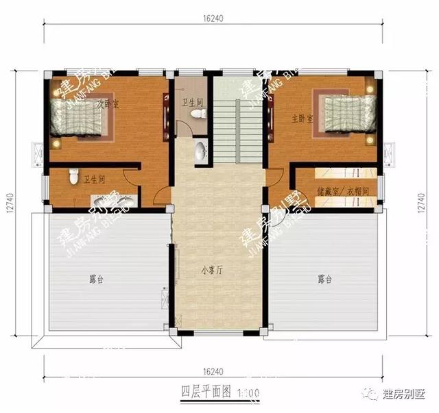 帶露臺的四層農(nóng)村自建房設(shè)計(jì)圖，居住生活起來肯定既方便又舒適