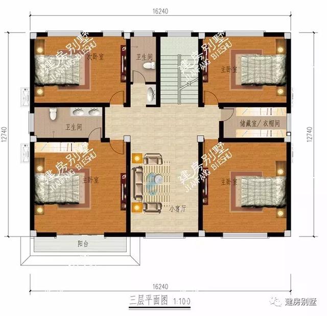 帶露臺的四層農(nóng)村自建房設(shè)計(jì)圖，居住生活起來肯定既方便又舒適