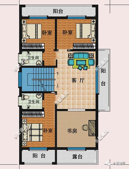 為大家推薦一款農(nóng)村自建房設(shè)計(jì)圖，造型簡(jiǎn)約大氣，造價(jià)45萬(wàn)左右