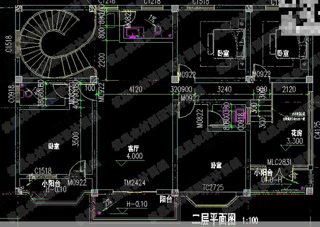 4套二層帶陽光花房農(nóng)村自建別墅設(shè)計(jì)圖全套cad施工圖，打造創(chuàng)意私人小空間