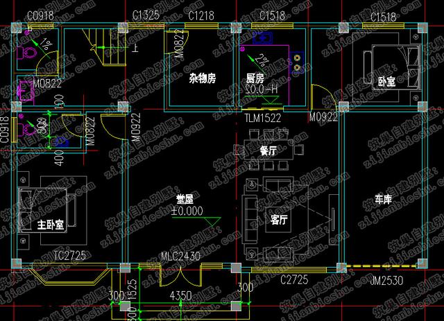 4套二層帶陽光花房農(nóng)村自建別墅設(shè)計(jì)圖全套cad施工圖，打造創(chuàng)意私人小空間