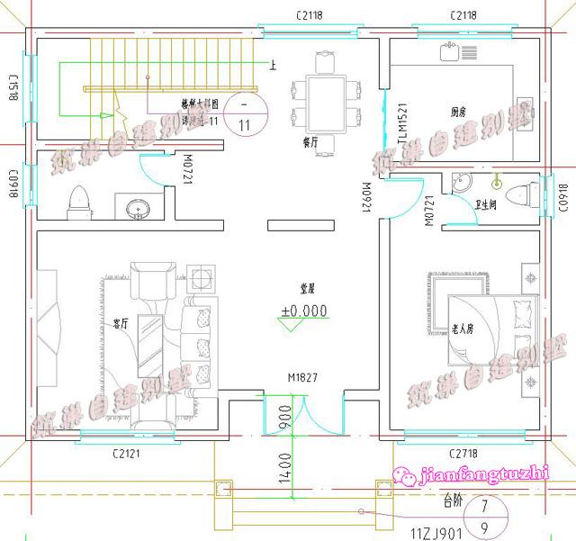 12x9米二層農(nóng)村小洋樓別墅設(shè)計施工方案，戶型實用漂亮，經(jīng)濟適用