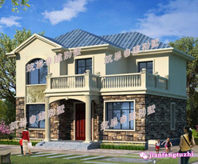 12x9米二層農(nóng)村小洋樓別墅設(shè)計施工方案，戶型實用漂亮，經(jīng)濟適用