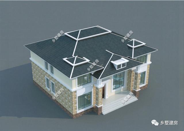 農(nóng)村自建別墅設計圖，還有旋轉(zhuǎn)樓梯，一家人住，老少皆宜