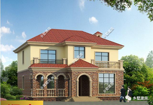 農(nóng)村自建別墅設計圖，還有旋轉(zhuǎn)樓梯，一家人住，老少皆宜