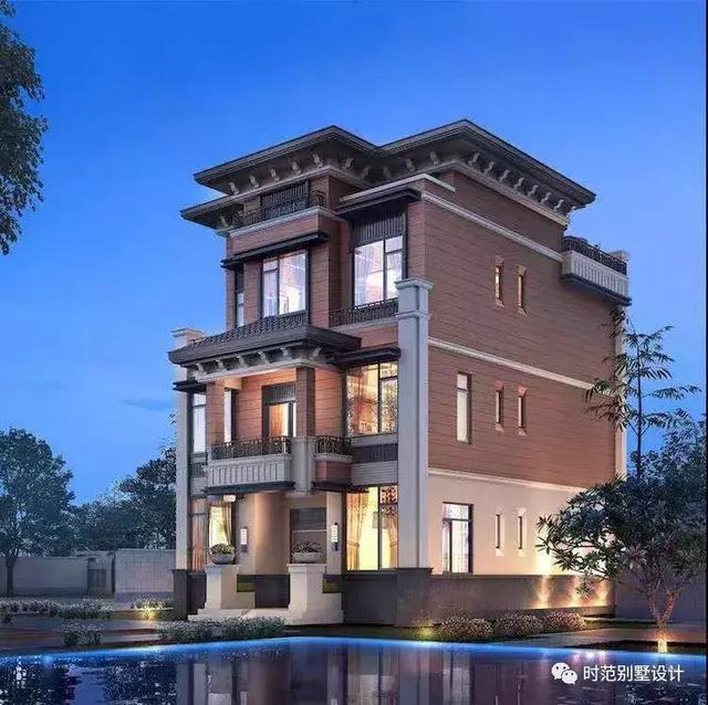 四層新中式別墅設計圖，布局實用性很強，非常受歡迎