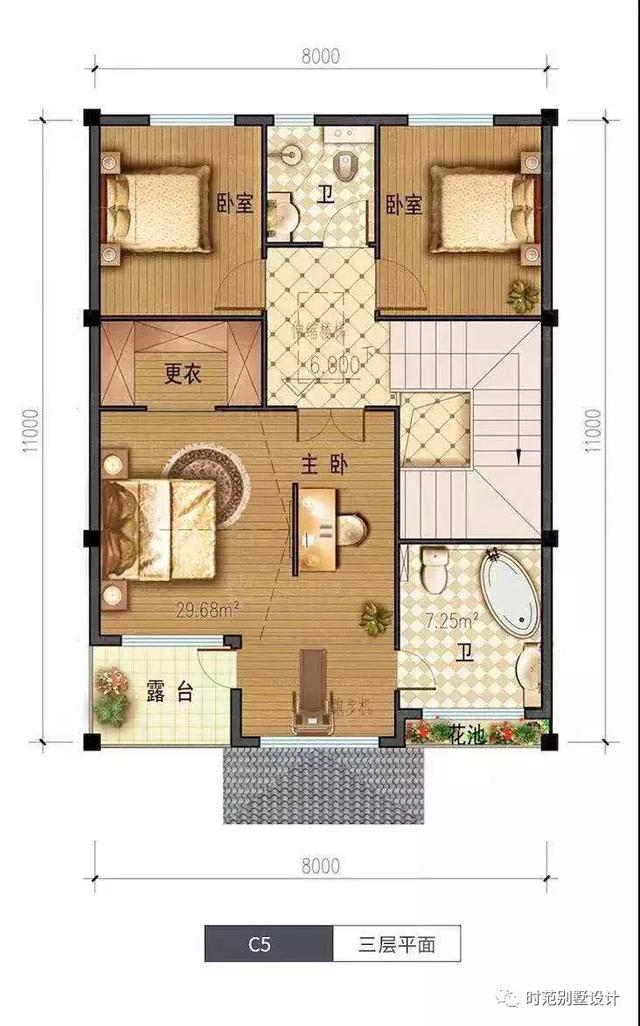 四層新中式別墅設計圖，布局實用性很強，非常受歡迎