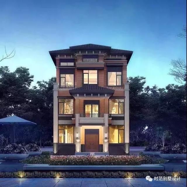 四層新中式別墅設計圖，布局實用性很強，非常受歡迎