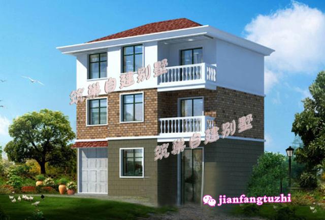 帶車庫農(nóng)村三層自建房全套設(shè)計(jì)圖，簡潔大氣，根據(jù)農(nóng)村生活需求進(jìn)行設(shè)計(jì)